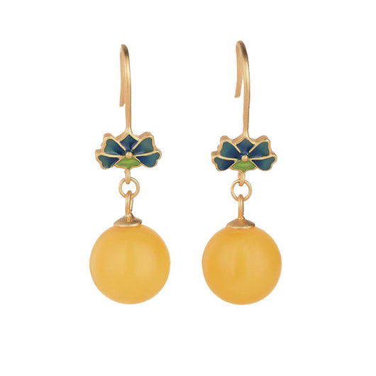 Aretes Gota de Agua en Cera de Abeja Amarilla - Diseño Otoñal Minimalista - Image 10