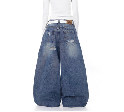 Jeans Curvy Desgastados con Parches Lavado Vintage - Image 9