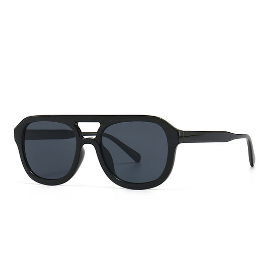 Gafas de Sol Retro Cuadradas con Marco Plano para Street Style