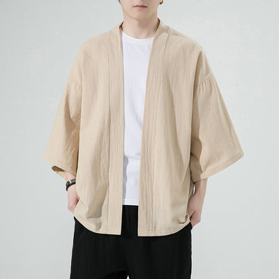 Cardigan de Algodón y Lino para Hombre con Mangas 3/4 - Image 21