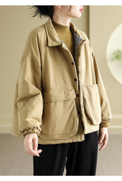 Abrigo Acolchado Talla Grande para Mujer con Bolsillos - Calidez y Comodidad - Image 11