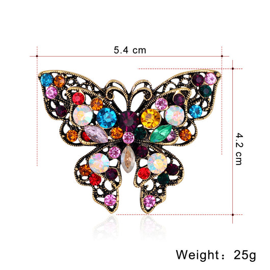 Broche Mariposa Brillante con Cristales de Diamante - Image 9