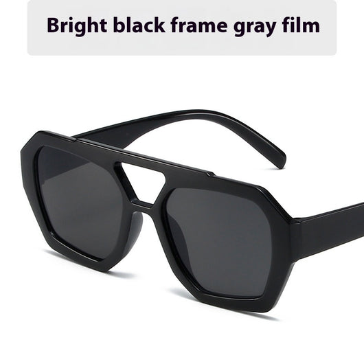 Minimalist square fashion sunglasses with a tortoiseshell frame and light brown lenses, angled view. - Image 9