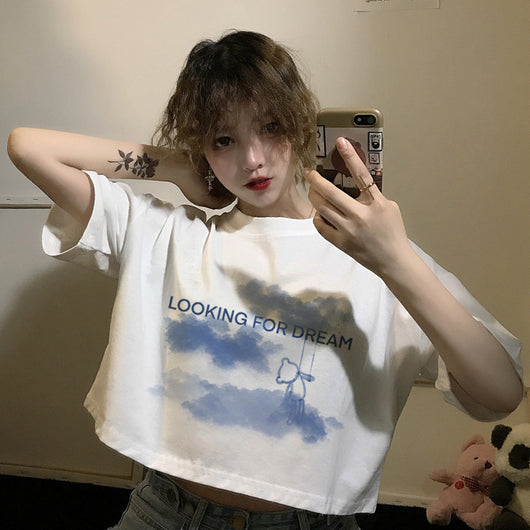 Blusa Blanca Ajustada Manga Corta Estilo Escolar - Image 5
