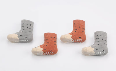 Calcetines Infantiles Terry con Bloques de Color y Diseño de Patitas - Image 13