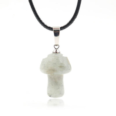 Collar Colgante de Cristal Natural con Forma de Champiñón Mini - Image 18
