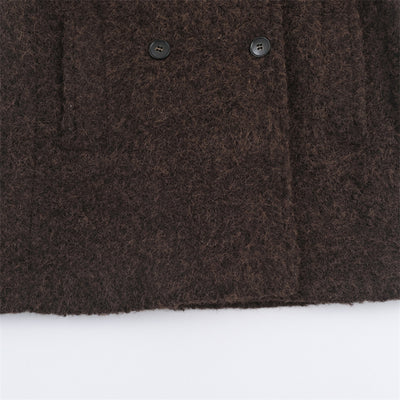 Abrigo Boucle Suelto Doble Botonadura Largo Otoño Invierno - Image 13