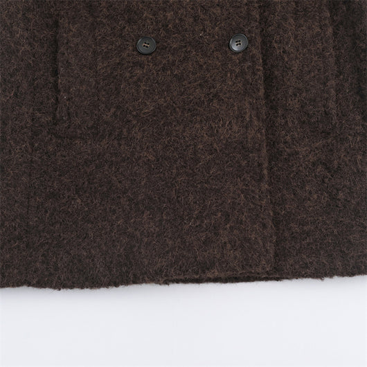 Abrigo Boucle Suelto Doble Botonadura Largo Otoño Invierno - Image 13