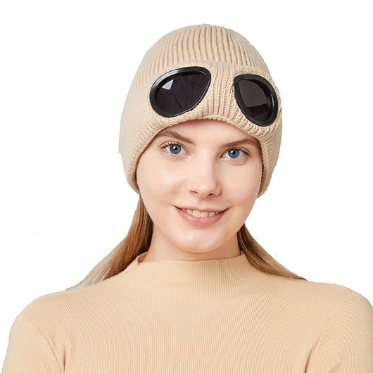 Gorro Tejido Abrigado con Gafas Protectoras - Protección Térmica Unisex Otoño Invierno - Image 3