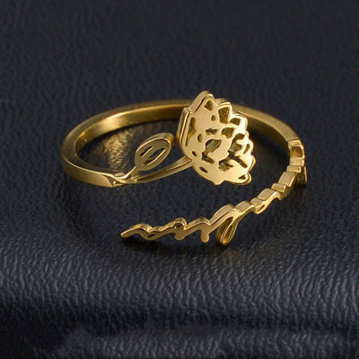 Anillo de Acero Titanio con Nombre Personalizado para Mujer - Image 12