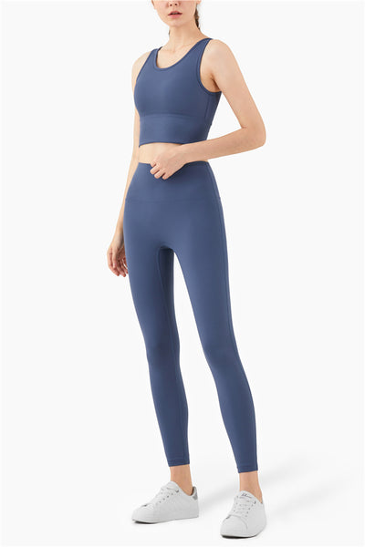 Pantalones Deportivos Cintura Alta Ajustados en Nude - Image 9