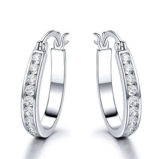 Aretes de Plata Esterlina 925 con Cierre de Presión - Image 3