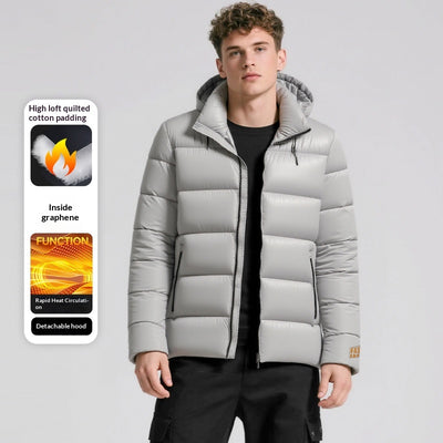 Abrigo de Invierno Acolchado e Impermeable para Hombre - Image 4
