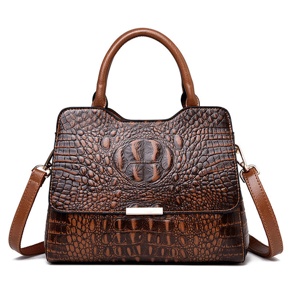 Bolso Bandolera Madre Cuero Charol Elegante