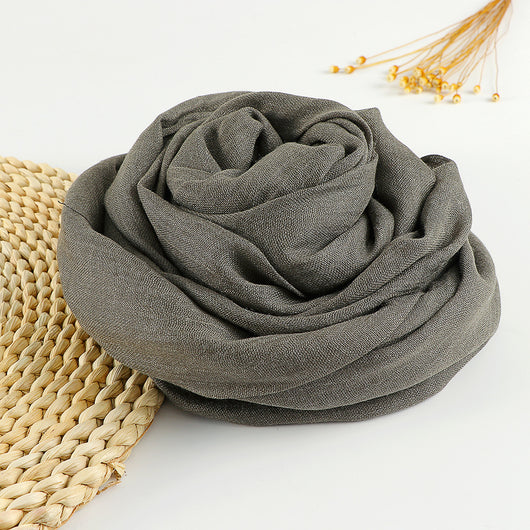 Pañuelo Artístico de Algodón y Lino en Colores Puros para Mujer - Image 29