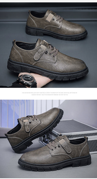 Botas de Cuero Elevadas Estilo Ejecutivo - Zapatos Casuales Profesionales para Hombre - Image 12