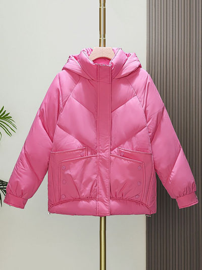 Chaqueta Acolchada Suelta con Capucha - Estilo Bread Cotton - Image 4