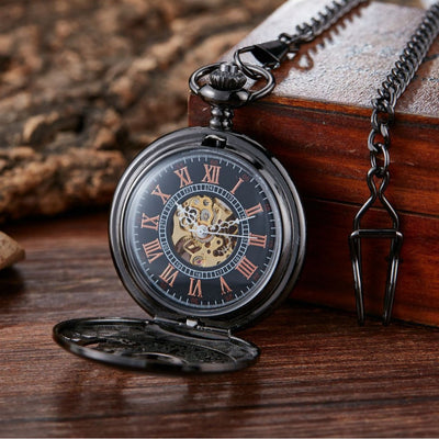 Reloj de Bolsillo Automático Mecánico con Diseño Floral Retro Calado - Image 3