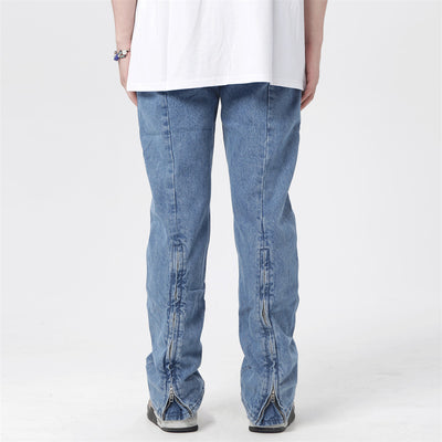 Jeans Hip-hop con Pentagrama y Cierre Lateral para Hombre - Image 2
