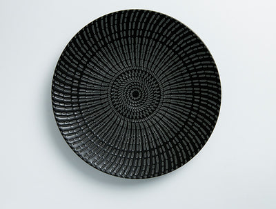 Plato Postre Cerámica Negra Diseño Minimalista Europeo - Image 2