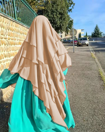 Turbante Protector Solar Multicapa para Mujer - Diseño Étnico Tradicional - Image 3