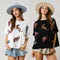 Blusa Tigre con Lentejuelas - Camiseta Holgada y Casual