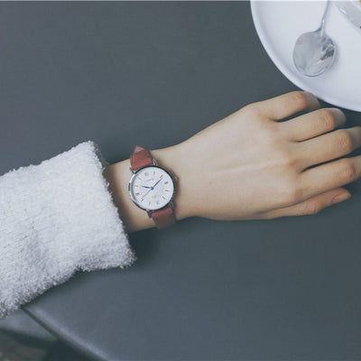 Reloj de Cuarzo Retro Artístico Coreano para Parejas