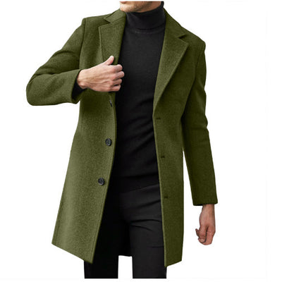 Abrigo de Lana para Hombre Manga Larga Otoño Invierno - Image 3