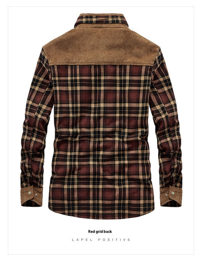 Cardigan Grueso de Forro Polar para Hombre - Cuadros Cálidos Otoño Invierno - Image 14