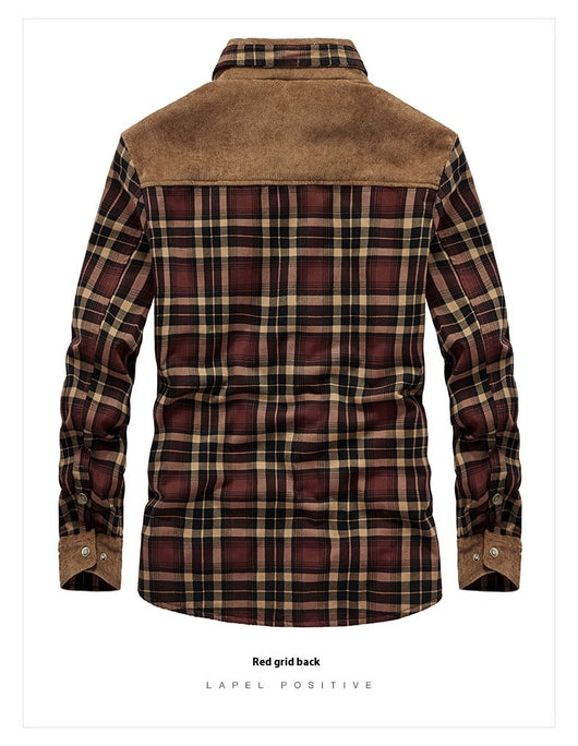 Cardigan Grueso de Forro Polar para Hombre - Cuadros Cálidos Otoño Invierno - Image 14