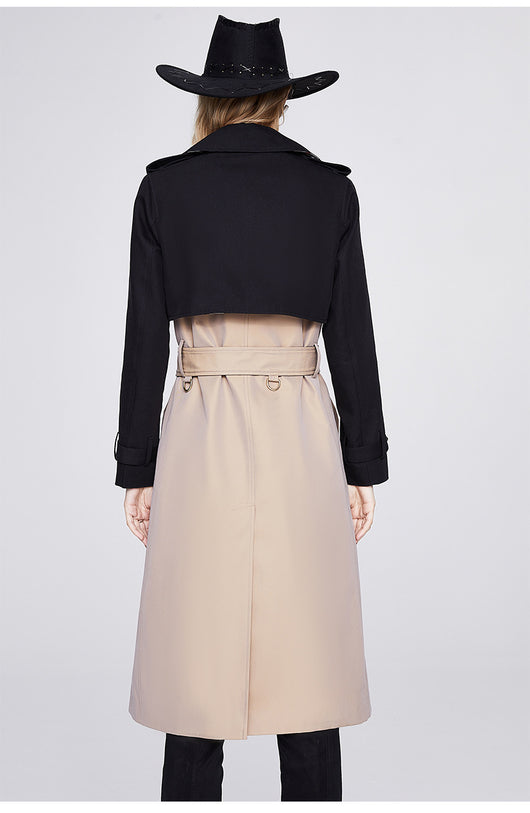 Abrigo Trench Urbano Doble Botonadura con Cordones para Mujer - Estilo Otoño - Image 9