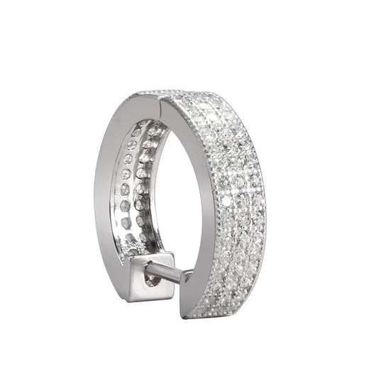 Aretes de Plata S925 con Diamantes Completos para Hombre - Estilo Hip-hop - Image 13