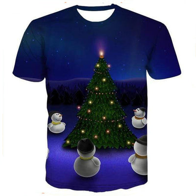 Playera Navideña Estampado 3D Animales para Hombre