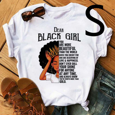 Camiseta Estampada Mujer African Black Girl - Manga Corta - Image 6