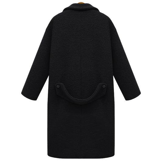 Abrigo de Lana y Algodón Acolchado con Cuello Solapa para Mujer - Image 3