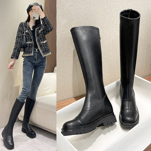 Botas Altas Estilo Británico para Jinetes con Aumento de Altura Interno - Image 3