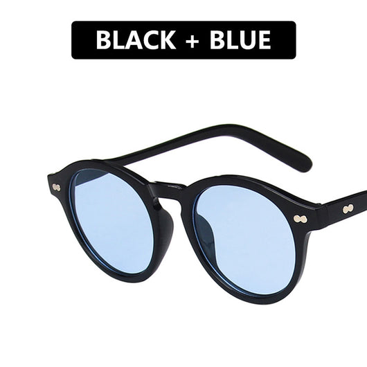 Gafas de Sol Vintage Marco Redondo Rice Tonos Océano - Image 23