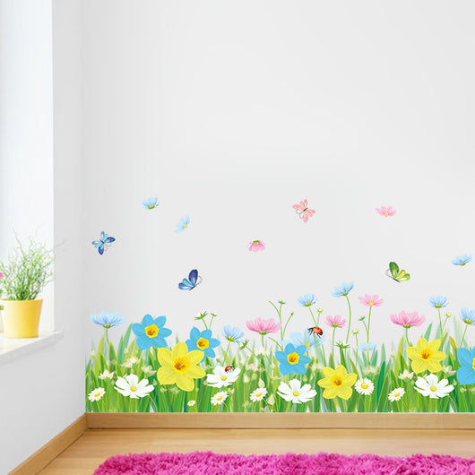 Pegatinas Decorativas de Flores para Zócalos - Impermeables y Removibles - Image 3