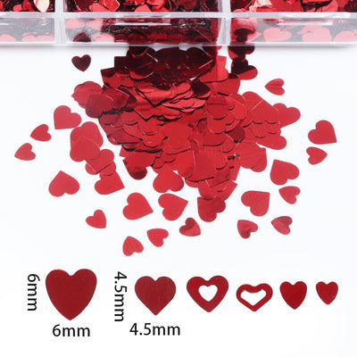 Caja de 6 Lentejuelas Decorativas Recortadas Rojo Amor - Colección San Valentín - Image 6
