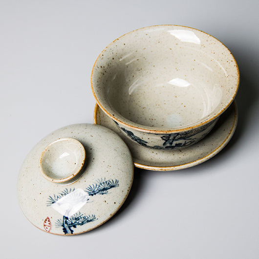 Tazón Vintage Sancai con Tapa - Porcelana Azul y Blanco Pintada a Mano - Image 8