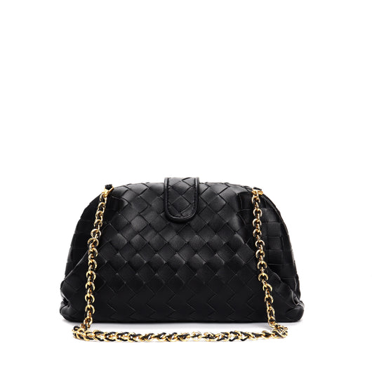 Bolso Mensajero de Cuero Genuino Tejido Cuadrado Pequeño - Image 3