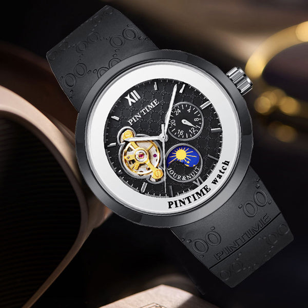 Reloj Automático Mecánico de Tres Contadores
