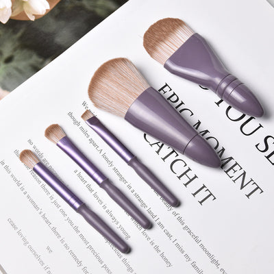 Juego de Brochas de Maquillaje de Viaje con Espejo y Cerdas Suaves - Image 3
