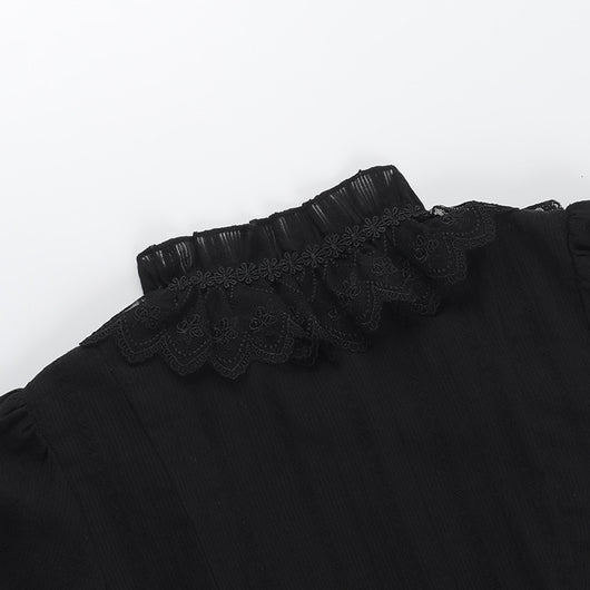 Camisa Jacquard Texturizada Estilo Gótico Oscuro Slim Versátil - Image 19