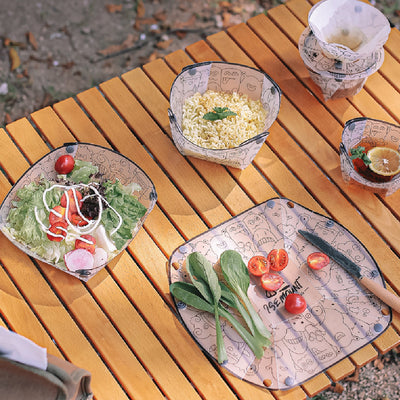 Platos Plegables Portátiles para Viajes y Camping