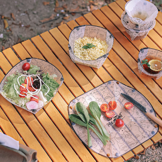Platos Plegables Portátiles para Viajes y Camping