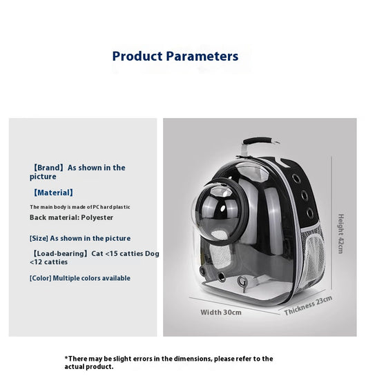 Mochila Transparente para Gatos con Cúpula Panorámica y Gran Capacidad - Image 27