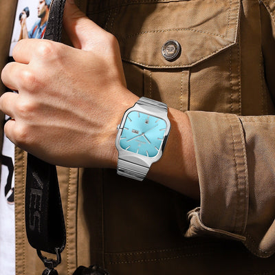 Reloj de Pareja Cuadrado Funcional de Doble Punta - Image 3