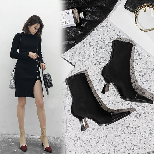 Botas Tobilleras Stiletto con Elástico - Comodidad y Estilo Otoño-Invierno - Image 10