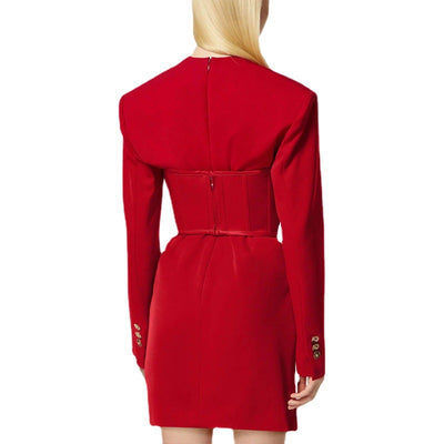 Conjunto Vestido Mini Dos Piezas Cintura Pez Otoño Invierno - Image 4